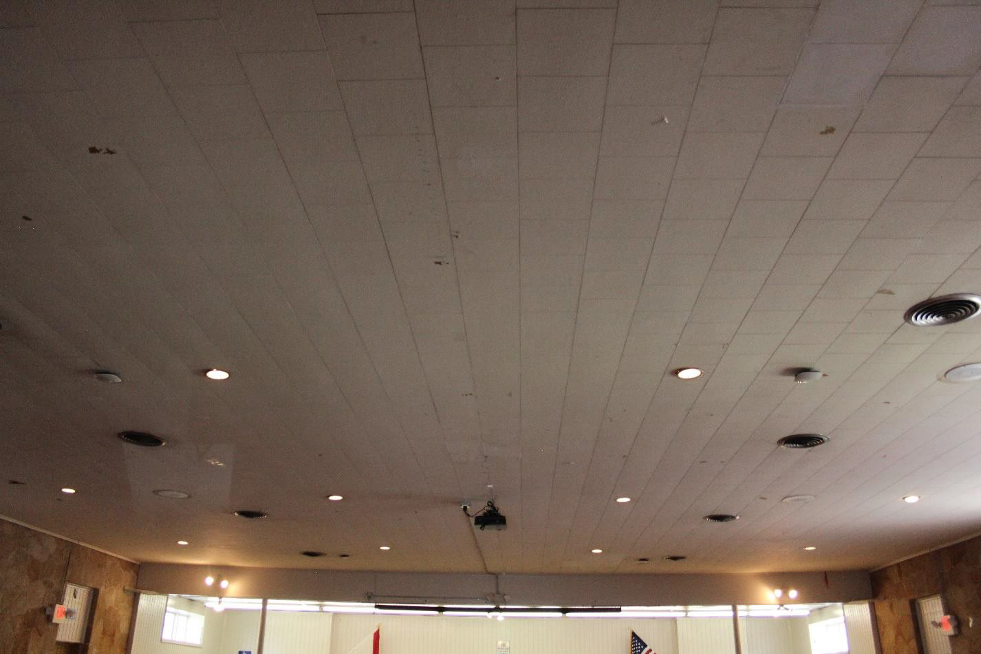 Figure 19 - Dropped Ceiling in Auditorium - (photograph by Randy Jaye – August 2018).