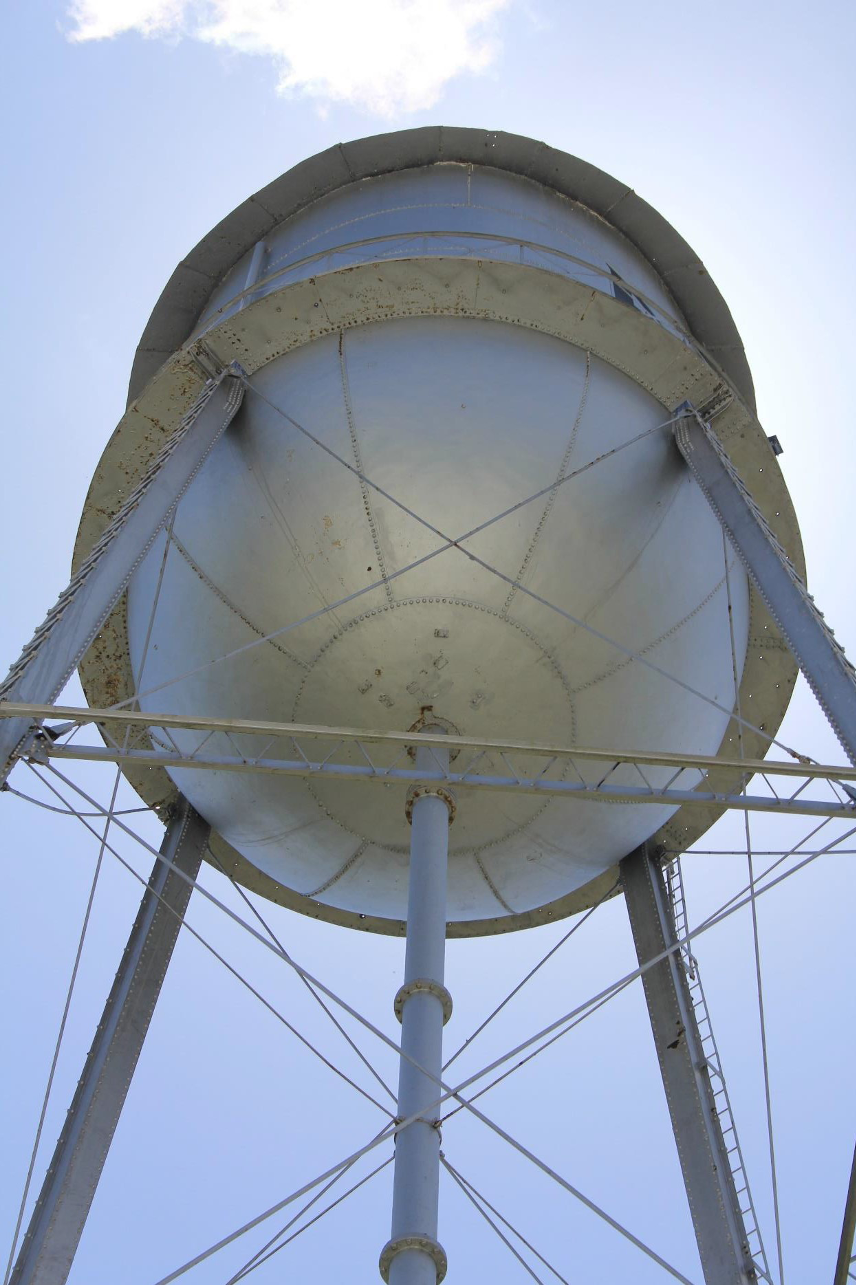 Figure 2 - Bottom View of Water Tank – (photograph by Randy Jaye – August 2018).
