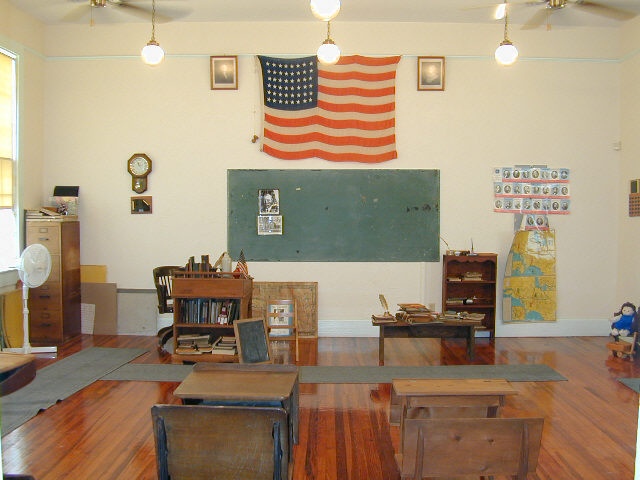 Interior of "Little Red School House" museum in Bunnell Fla.