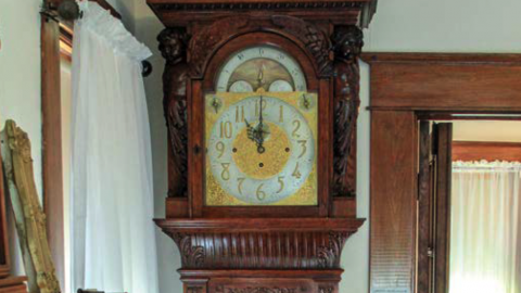 Prominent Hall Clock in the Holden House Museum