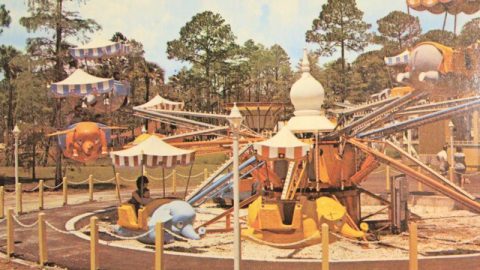 Figure 10 – Marco Polo Park 1970s postcard – The Flying Elephant Ride was a favorite with the children (Source: Author’s personal collection).