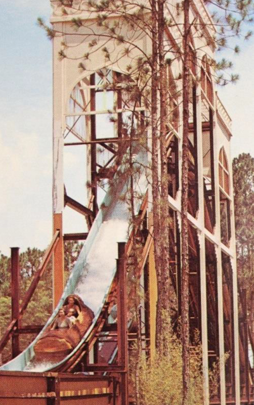 Figure 9  – Marco Polo Park 1970s postcard –The exciting Bamboo Chute in the India section.