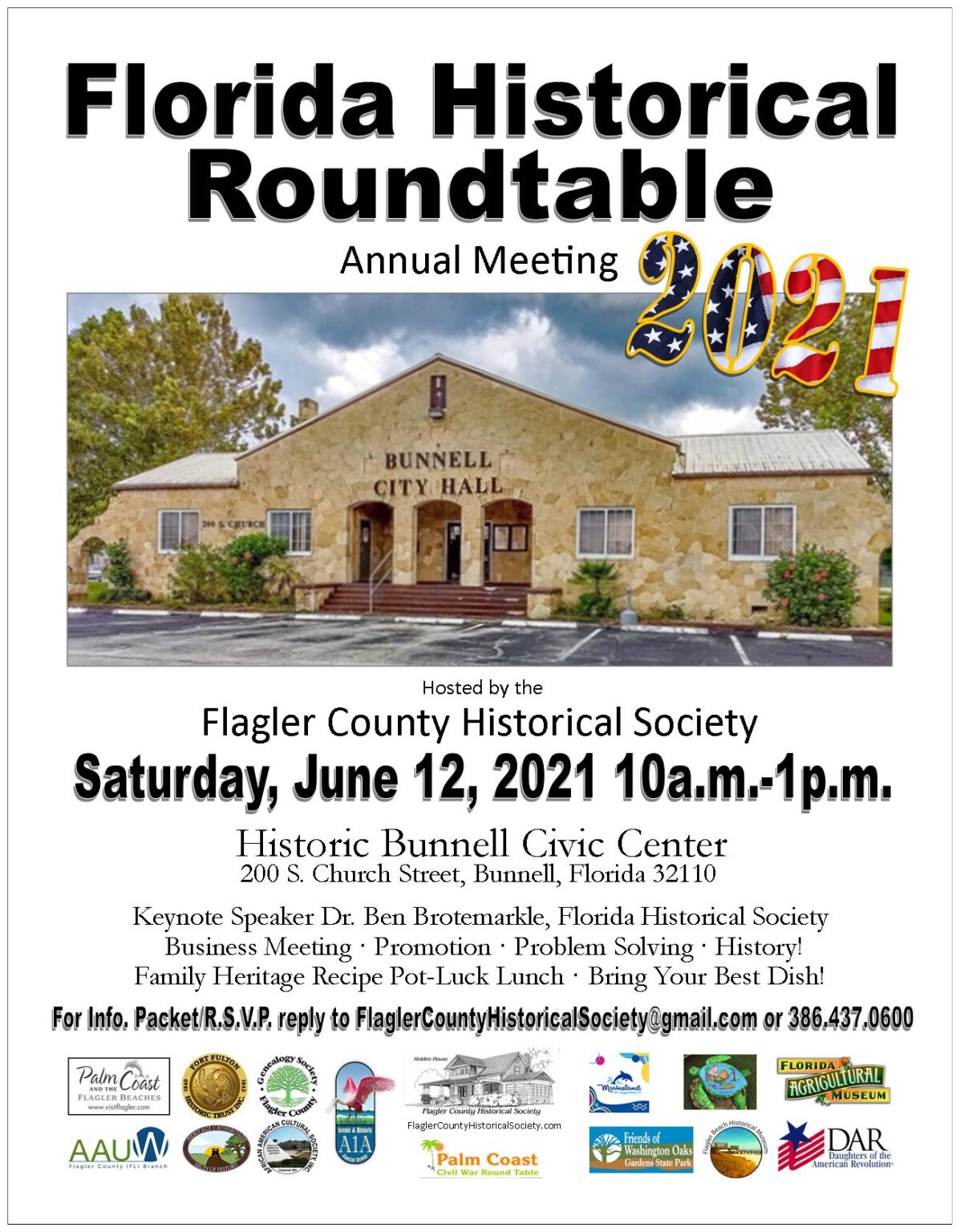 2021 Florida Historical Roundtable Meeting Flagler County Historical