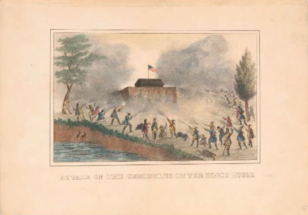 Attack of the Seminoles on the Blockhouse - Library of Congress